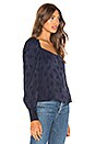 view 2 of 4 Millie Square Neck Blouse in Navy