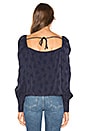 view 3 of 4 Millie Square Neck Blouse in Navy