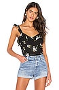 view 1 of 4 TOP CROPPED DARCEY in Black Multi