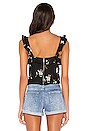 view 3 of 4 TOP CROPPED DARCEY in Black Multi