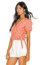 view 2 of 4 TOP DRAPÉ ZOE in Orange