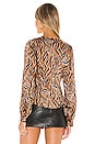 view 3 of 4 Liv Wrap Around Top in Camel & Black