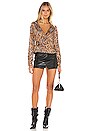 view 4 of 4 Liv Wrap Around Top in Camel & Black