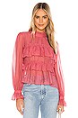 view 1 of 4 Floresta Ruffle Tier Top in Ruby