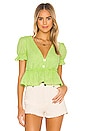 view 1 of 5 Willow V Neck Top in Neon Green