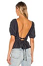 view 4 of 5 Vicky Open Back Tie Top in Slate Blue