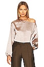 view 1 of 4 Lexi One Shoulder Blouse in Champagne