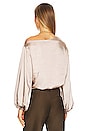 view 3 of 4 Lexi One Shoulder Blouse in Champagne