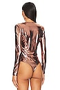 view 4 of 5 Opal Body Suit in Rose Gold