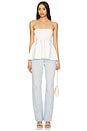 view 4 of 4 Isadore Knit Sweater Peplum Top in Ivory