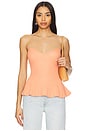 view 1 of 4 Saffy Peplum Top in Coral