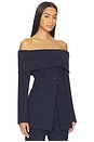 view 2 of 4 Derrick Off The Shoulder Top in Navy