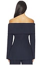 view 3 of 4 Derrick Off The Shoulder Top in Navy