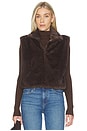 view 1 of 5 Dane Faux Fur Top in Brown