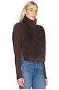 view 3 of 5 Dane Faux Fur Top in Brown
