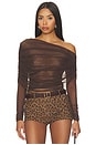 view 1 of 4 Marceline Asymmetrical Top in Brown