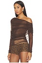 view 2 of 4 Marceline Asymmetrical Top in Brown