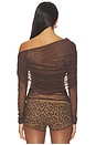 view 4 of 4 Marceline Asymmetrical Top in Brown