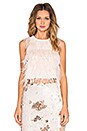view 1 of 4 Amelie Ostrich Tank in Pale Pink