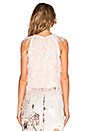 view 3 of 4 Amelie Ostrich Tank in Pale Pink