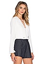 view 2 of 4 Rhone Lace Up Top in White