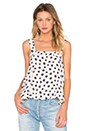 view 1 of 3 Jacqueline Dot Top in Black & Cream