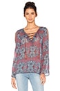 view 1 of 3 Bonbon Tied Blouse in Maroon