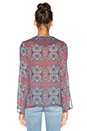 view 3 of 3 Bonbon Tied Blouse in Maroon