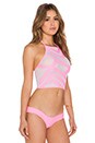view 2 of 4 The Tel Aviv Bikini Top in Tropical Pink