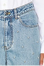 view 6 of 6 Bubble Embroidered Straight Leg Jeans in Blue