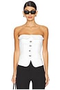 view 1 of 4 Tailored Bustier Top in White