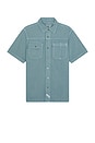 view 1 of 3 Auburn Worker Shirt in Blue Garment Dye