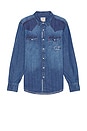 view 1 of 3 Barstow Western Standard Shirt in Zeph Crafty Dark Wash