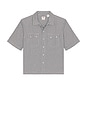 view 4 of 5 Short Sleeve Boxy Western Shirt in Llewelyn Plaid Dress Blues