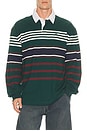view 1 of 5 Union Rugby Shirt in Amos Stripe Ponderosa Pine