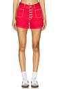 view 1 of 4 80s Mom Short in Script Red