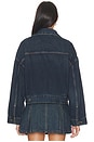 view 3 of 4 Loose Crop Trucker Jacket in High Vibration Trucker
