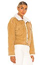view 2 of 4 New Heritage Cord Faux Fur Trucker Jacket in Iced Coffee Warm 10
