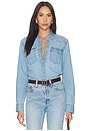 view 1 of 5 Heritage Western Denim Shirt in Sunbleach Sunset