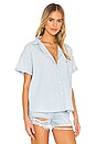 view 2 of 4 The Short Sleeve Alexandra Shirt in Light Mid Wash CL