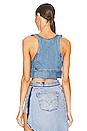 view 3 of 4 Raine Denim Crop Top in Check Yourself 2