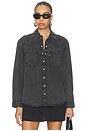 view 1 of 4 Teodora Western Shirt in Chipped Black Oyster