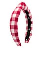 view 2 of 2 Kids Gingham Knotted Headband in Ladybug Red