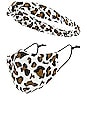 view 1 of 3 LOT DE MASQUE VISAGE & BANDEAU in Ivory Leopard