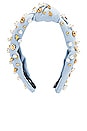 view 2 of 3 Cloud Charm Knotted Headband in Sky Blue