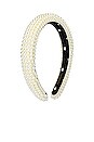 view 3 of 3 All Over Pearl Alice Headband in Ivory
