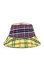view 3 of 3 Patchwork Flannel Bucket Hat in Multi Plaid