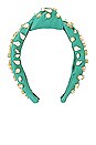 view 2 of 3 Candy Jeweled Knotted Headband in Turquoise Rainbow