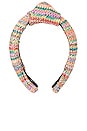view 2 of 3 Raffia Knotted Headband in Tuscan Sunset