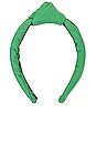 view 2 of 3 Woven Knotted Headband in Garden Green